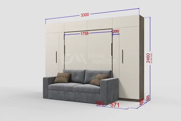 Шкаф-кровать трансформер "Deluxe platinum Balance"